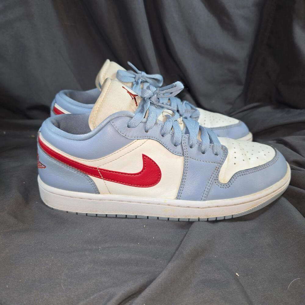 Nike Air Jordan 1 Low Sail/Dune Red-Blue Grey-White DC0774 164 Size 10w 8.5m